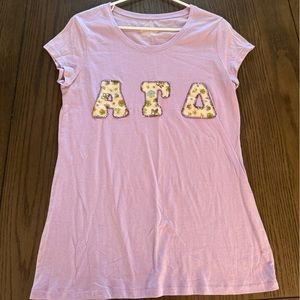 Alpha Gamma Delta Embroidered Tee | AGD | ΑΓΔ